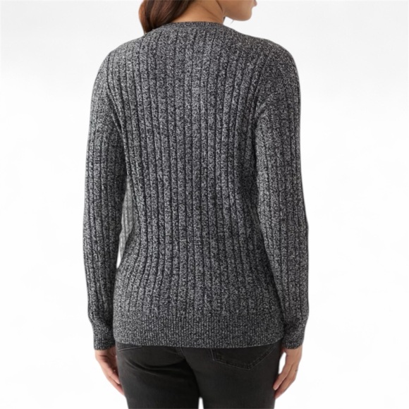 Kim Rogers Women’s 100% Cotton Charcoal Crewneck Knit Sweater in Size Medium - Picture 2 of 7